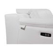 Titan Furnishings Genuine Italian Leather Power Reclining Chair in White
