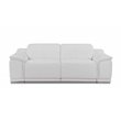 Titan Furnishings Genuine Italian Leather Power Reclining Sofa in White