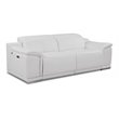 Titan Furnishings Genuine Italian Leather Power Reclining Sofa in White