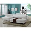 Titan Furnishings Faux Leather Sectional with Left Arm Facing in White