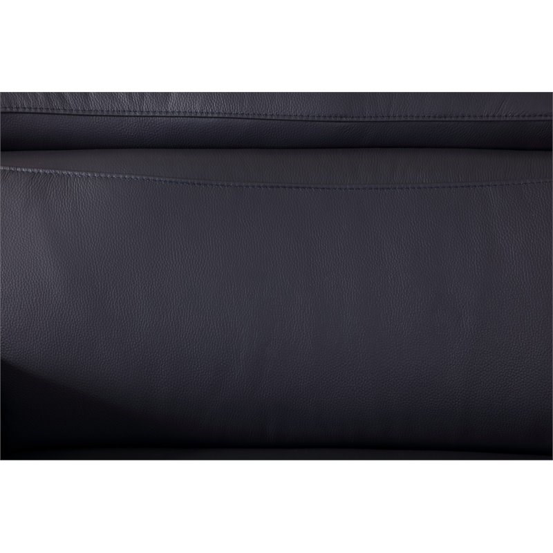 Titan Furnishings Modern Genuine Italian Leather Sectional in Blue