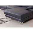 Titan Furnishings Modern Genuine Italian Leather Sectional in Blue