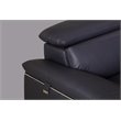 Titan Furnishings Modern Genuine Italian Leather Upholstered Sofa Set in Navy
