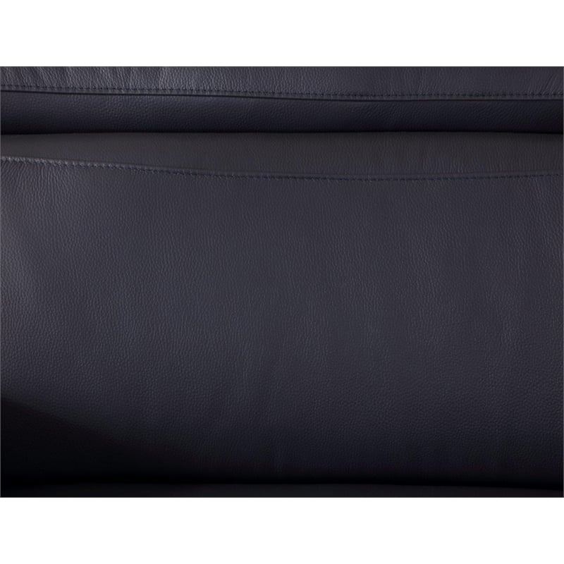 Titan Furnishings Modern Genuine Italian Leather Sofa & Loveseat Set in Navy