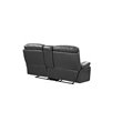 Titan Furnishings Modern Faux Leather Console Loveseat in Gray