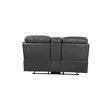 Titan Furnishings Modern Faux Leather Console Loveseat in Gray