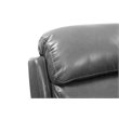 Titan Furnishings Modern Faux Leather Console Loveseat in Gray