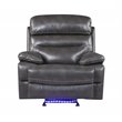 Titan Furnishings Modern Faux Leather Power Reclining Chair in Gray
