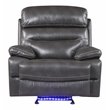 Titan Furnishings Modern Faux Leather Power Reclining Chair in Gray