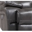 Titan Furnishings Modern Faux Leather Power Reclining Sofa in Gray