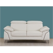Titan Furnishings Modern Genuine Italian Leather Upholstered Sofa Set in White