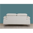 Titan Furnishings Modern Genuine Italian Leather Upholstered Sofa Set in White