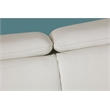 Titan Furnishings Modern Genuine Italian Leather Upholstered Sofa Set in White