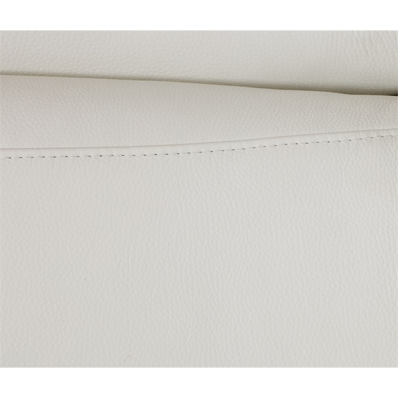 Titan Furnishings Modern Genuine Italian Leather Upholstered Sofa Set in White
