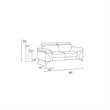 Titan Furnishings Modern Genuine Italian Leather Upholstered Sofa Set in White