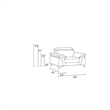Titan Furnishings Modern Genuine Italian Leather Upholstered Sofa Set in White