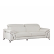 Titan Furnishings Modern Genuine Italian Leather Upholstered Sofa Set in White