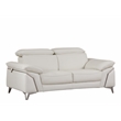 Titan Furnishings Modern Genuine Italian Leather Upholstered Sofa Set in White