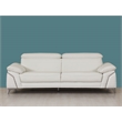Titan Furnishings Modern Genuine Italian Leather Upholstered Sofa Set in White