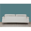 Titan Furnishings Modern Genuine Italian Leather Upholstered Sofa Set in White