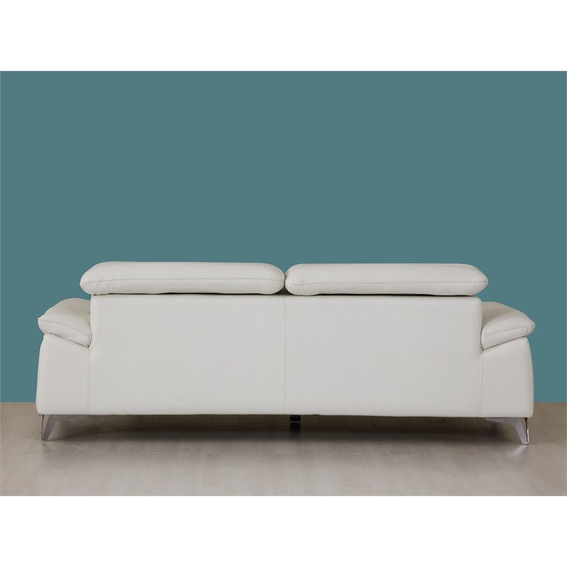 Titan Furnishings Modern Genuine Italian Leather Sofa & Loveseat Set  in White