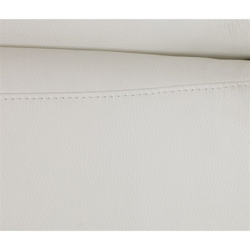 Titan Furnishings Modern Genuine Italian Leather Loveseat in White