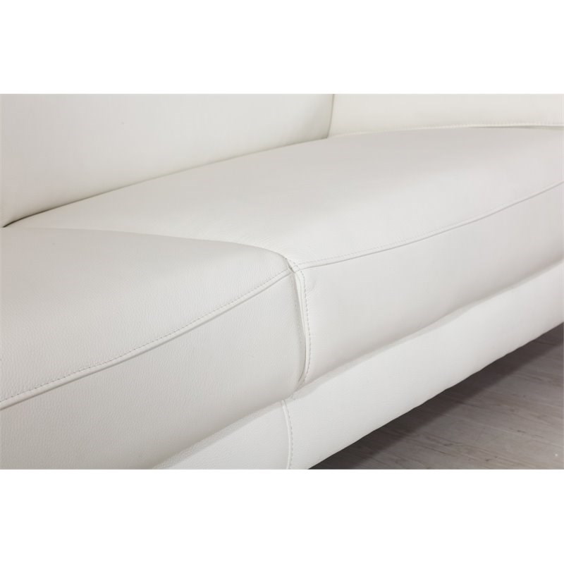 Titan Furnishings Modern Genuine Italian Leather Sectional in White