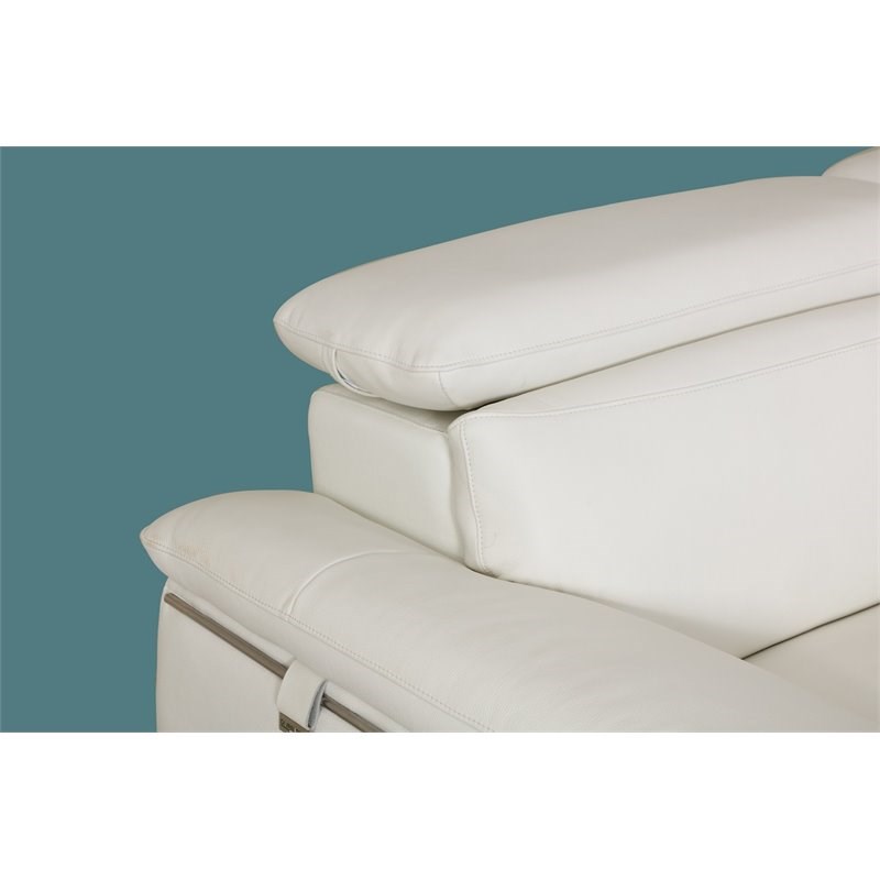 Titan Furnishings Modern Genuine Italian Leather Sectional in White