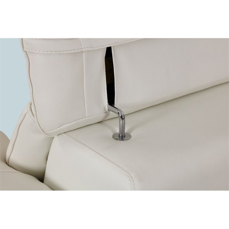 Titan Furnishings Modern Genuine Italian Leather Sectional in White