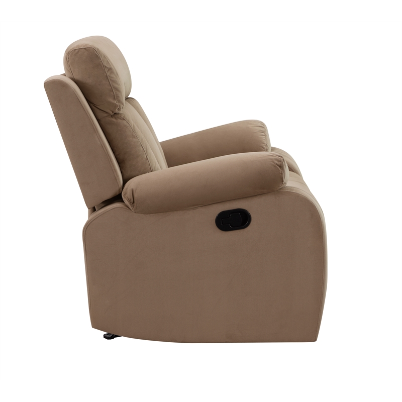 Titan Furnishings Transitional Microfiber Fabric Sofa Set in Beige