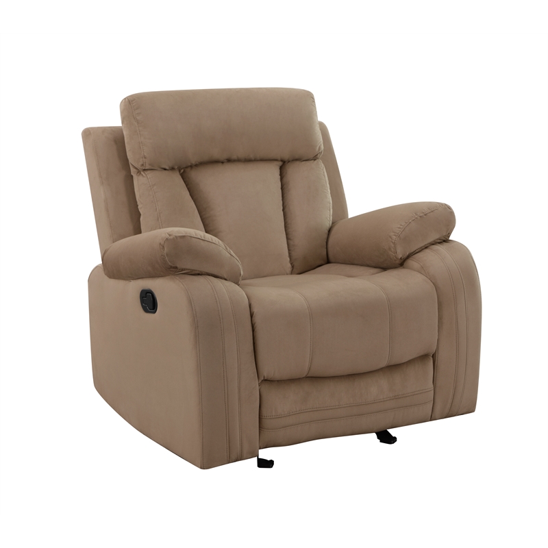 Titan Furnishings Transitional Microfiber Fabric Chair in Beige