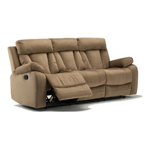 Titan Furnishings Transitional Microfiber Fabric Sofa in Beige