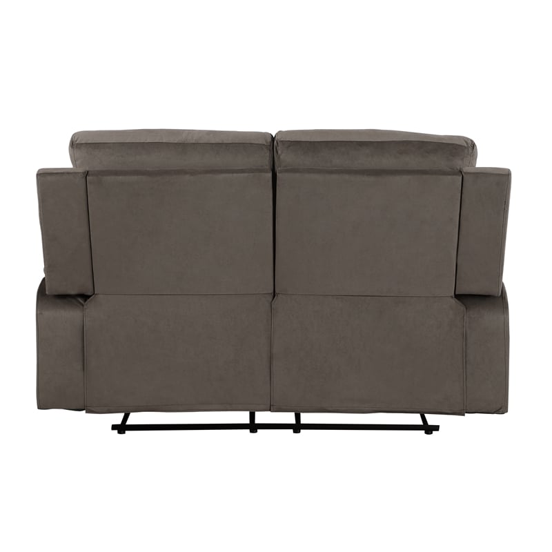 Titan Furnishings Transitional Microfiber Fabric Sofa and Loveseat in Brown