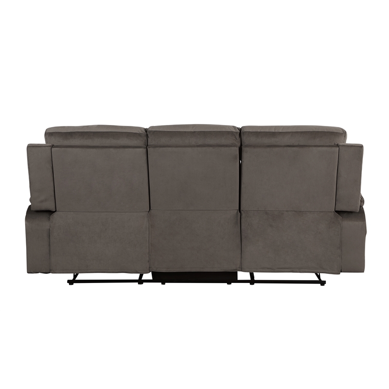 Titan Furnishings Transitional Microfiber Fabric Sofa and Loveseat in Brown