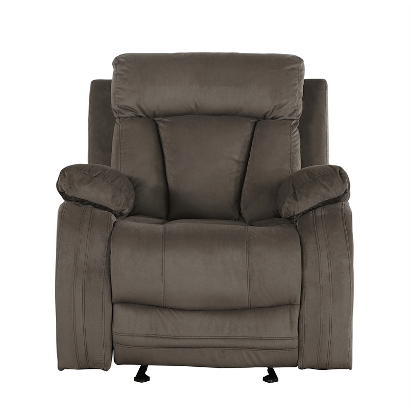 Titan Furnishings Transitional Microfiber Fabric Chair in Brown
