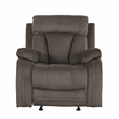 Titan Furnishings Transitional Microfiber Fabric Chair in Brown