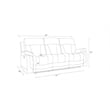 Titan Furnishings Transitional Microfiber Fabric Sofa in Brown Color