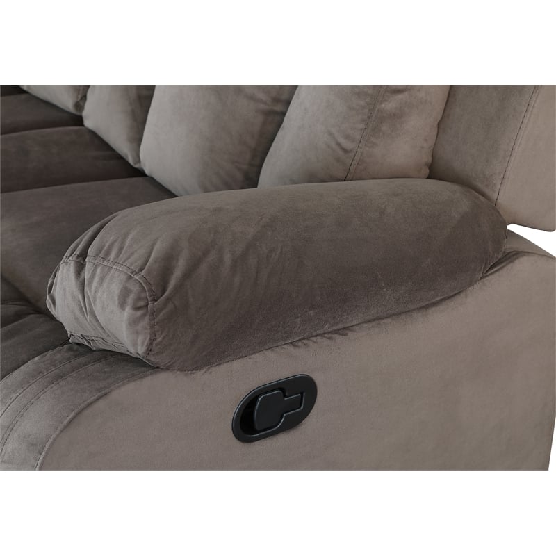 Titan Furnishings Transitional Microfiber Fabric Sofa in Brown Color