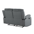 Titan Furnishings Transitional Microfiber Fabric Sofa and Loveseat in Gray