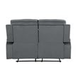 Titan Furnishings Transitional Microfiber Fabric Sofa and Loveseat in Gray