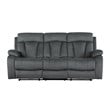Titan Furnishings Transitional Microfiber Fabric Sofa and Loveseat in Gray