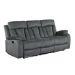 Titan Furnishings Transitional Microfiber Fabric Sofa and Loveseat in Gray