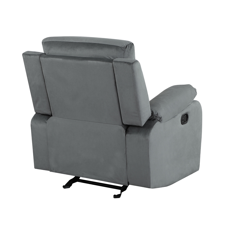Titan Furnishings Transitional Microfiber Fabric Chair in Gray