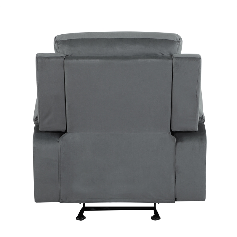 Titan Furnishings Transitional Microfiber Fabric Chair in Gray