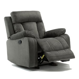 Titan Furnishings Transitional Microfiber Fabric Chair in Gray