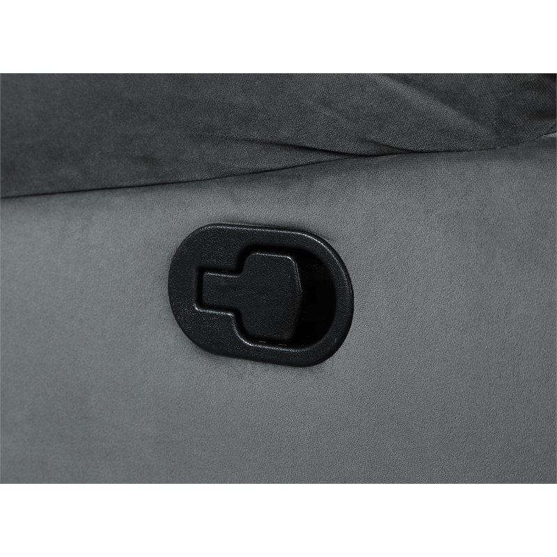 Titan Furnishings Transitional Microfiber Fabric Loveseat in Gray