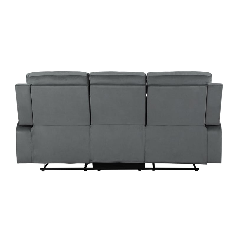 Titan Furnishings Transitional Microfiber Fabric Sofa in Gray