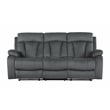 Titan Furnishings Transitional Microfiber Fabric Sofa in Gray