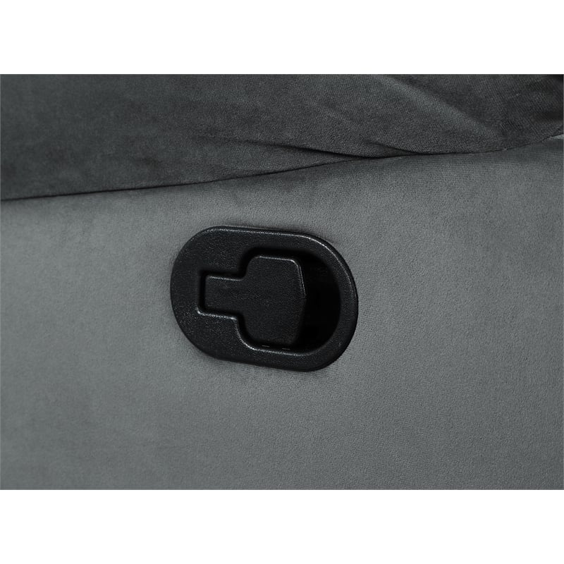 Titan Furnishings Transitional Microfiber Fabric Sofa in Gray