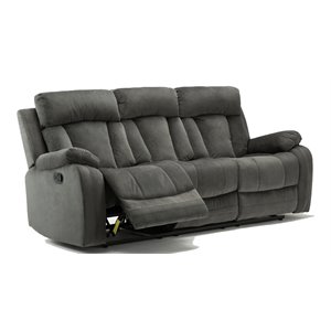 Titan Furnishings Transitional Microfiber Fabric Sofa in Gray